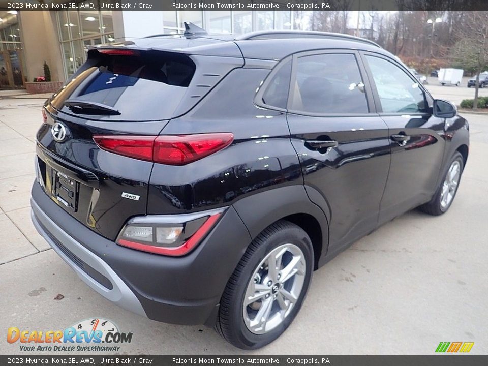 2023 Hyundai Kona SEL AWD Ultra Black / Gray Photo #2