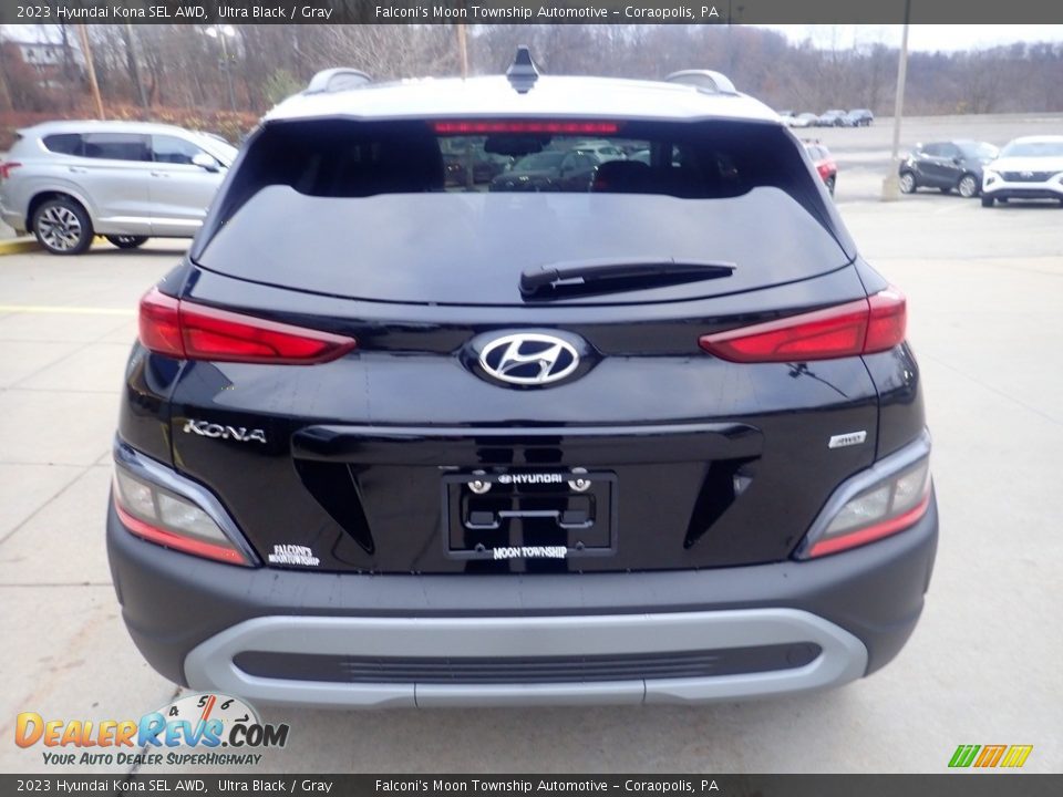 2023 Hyundai Kona SEL AWD Ultra Black / Gray Photo #3