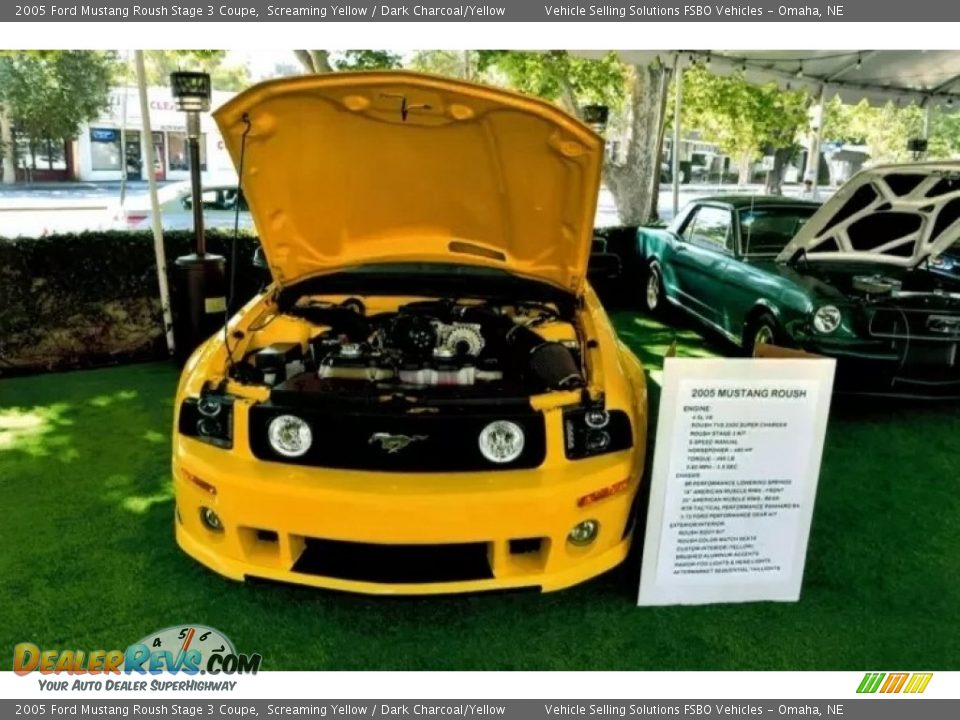 2005 Ford Mustang Roush Stage 3 Coupe Screaming Yellow / Dark Charcoal/Yellow Photo #6