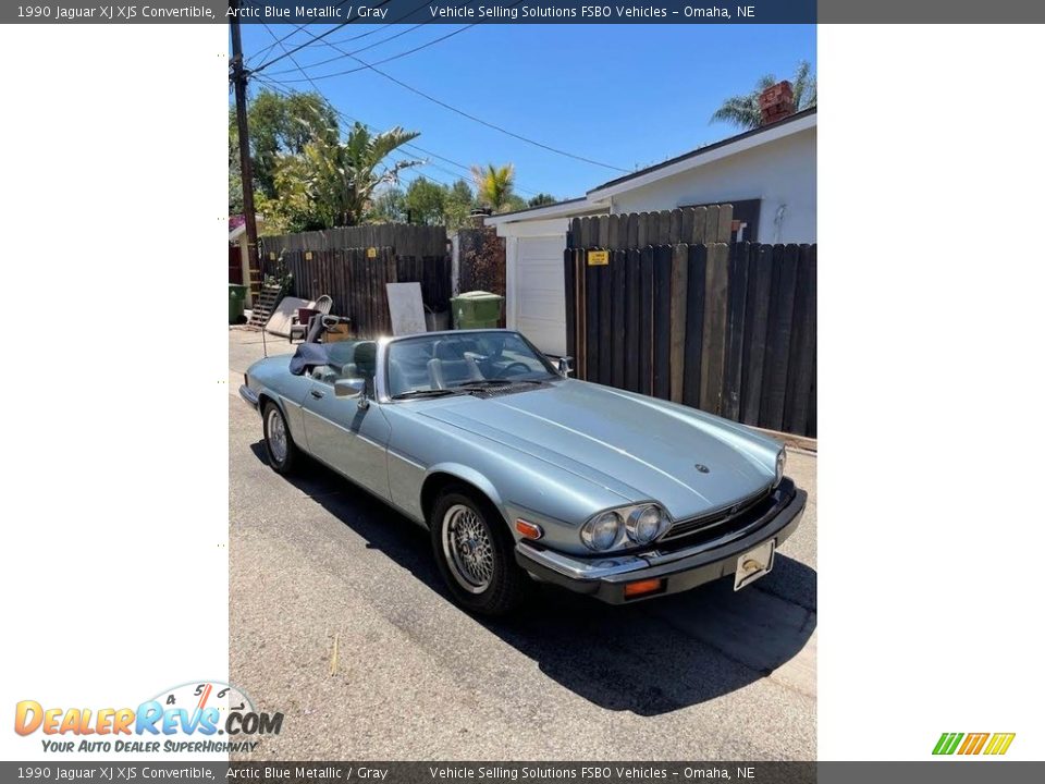 1990 Jaguar XJ XJS Convertible Arctic Blue Metallic / Gray Photo #1