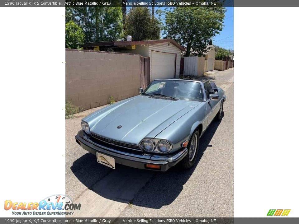 1990 Jaguar XJ XJS Convertible Arctic Blue Metallic / Gray Photo #2