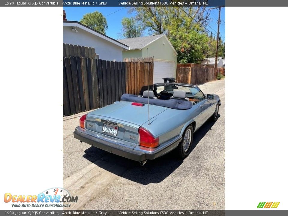 1990 Jaguar XJ XJS Convertible Arctic Blue Metallic / Gray Photo #3