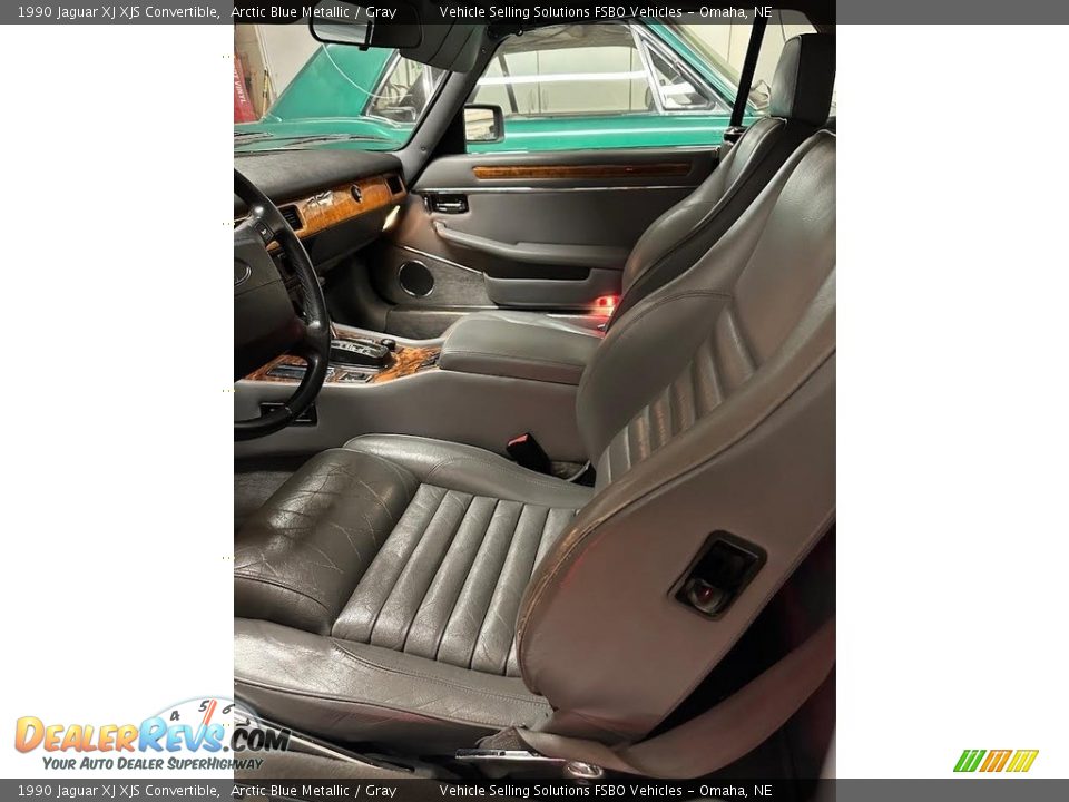 1990 Jaguar XJ XJS Convertible Arctic Blue Metallic / Gray Photo #6