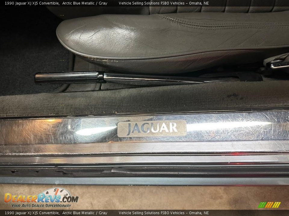 1990 Jaguar XJ XJS Convertible Arctic Blue Metallic / Gray Photo #12