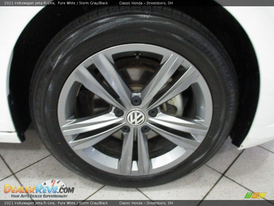 2021 Volkswagen Jetta R-Line Pure White / Storm Gray/Black Photo #5