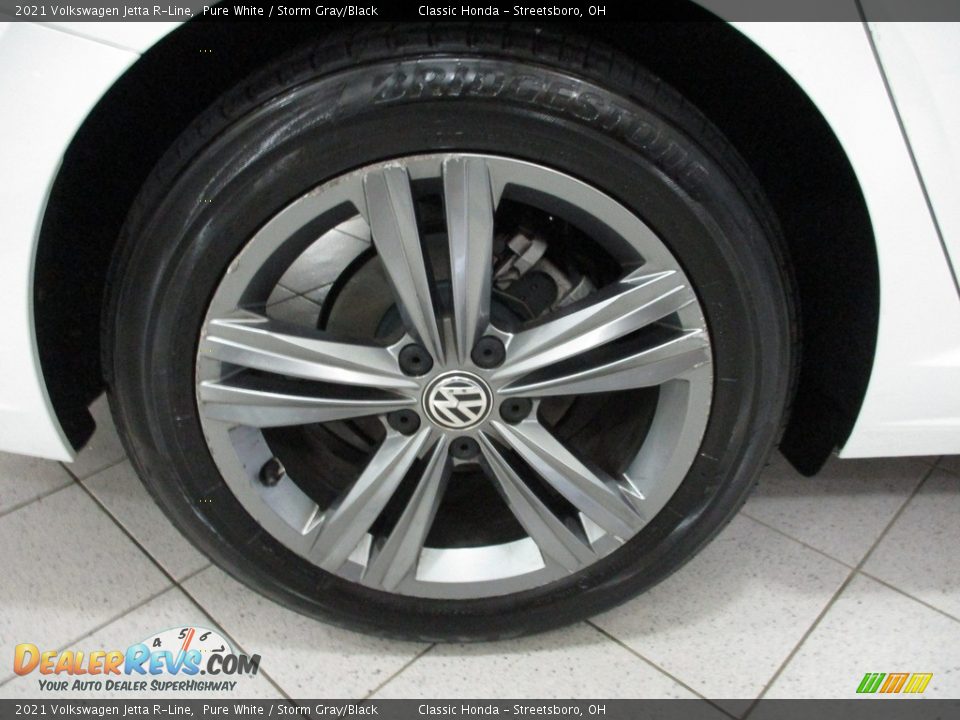 2021 Volkswagen Jetta R-Line Pure White / Storm Gray/Black Photo #7