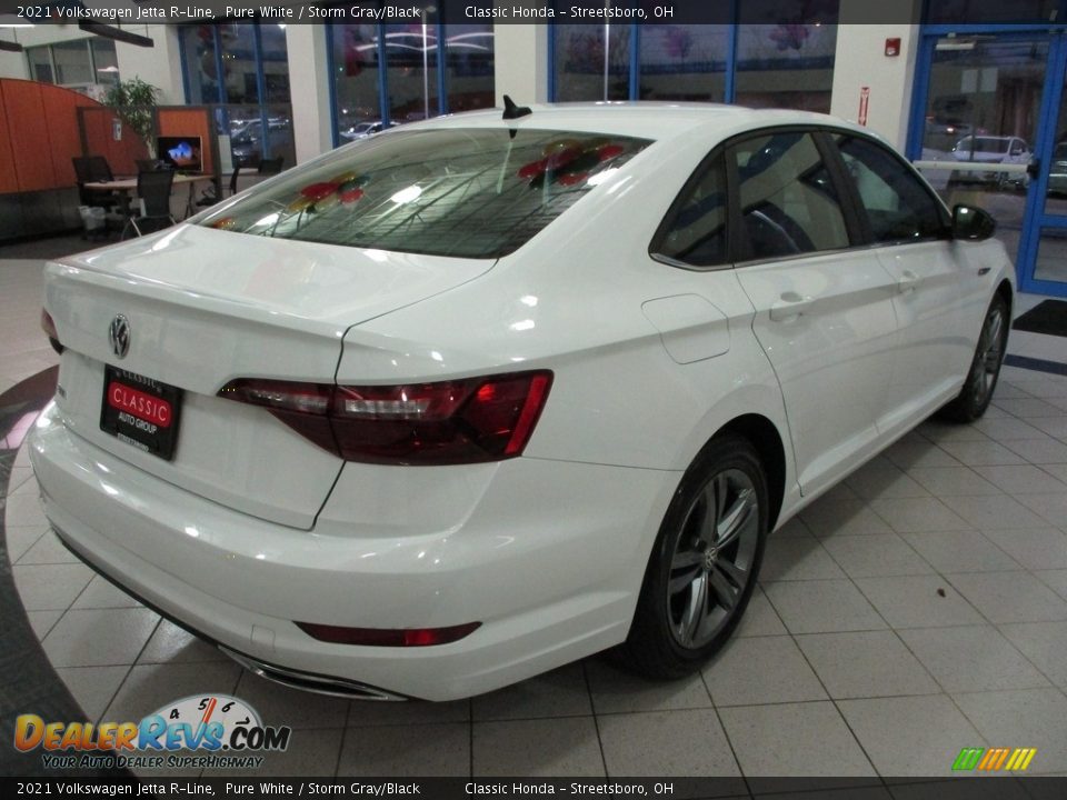 2021 Volkswagen Jetta R-Line Pure White / Storm Gray/Black Photo #8