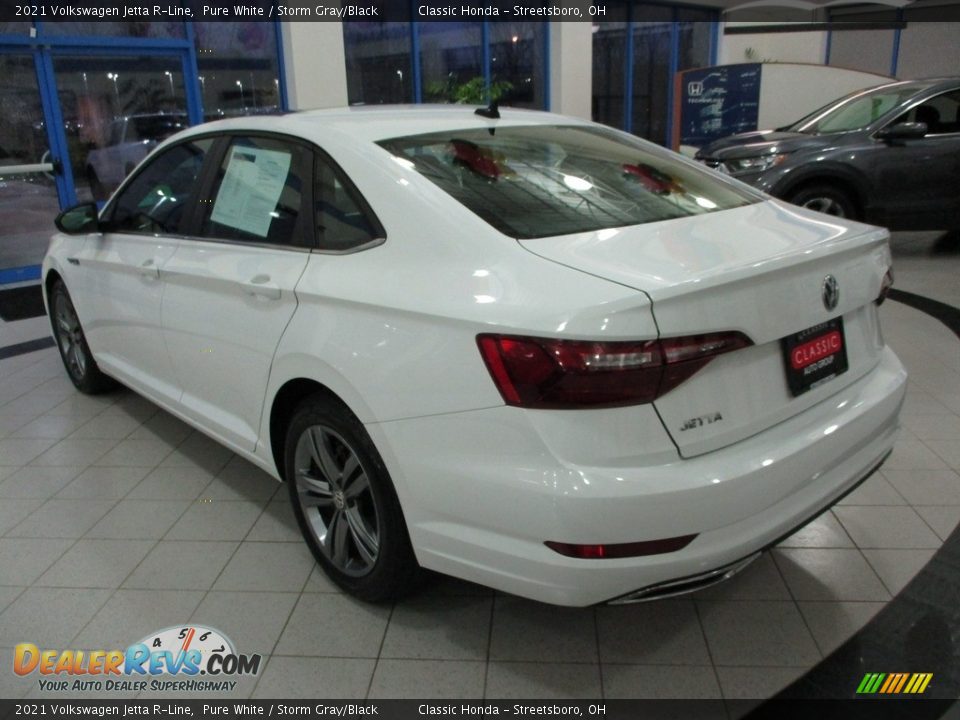 2021 Volkswagen Jetta R-Line Pure White / Storm Gray/Black Photo #10