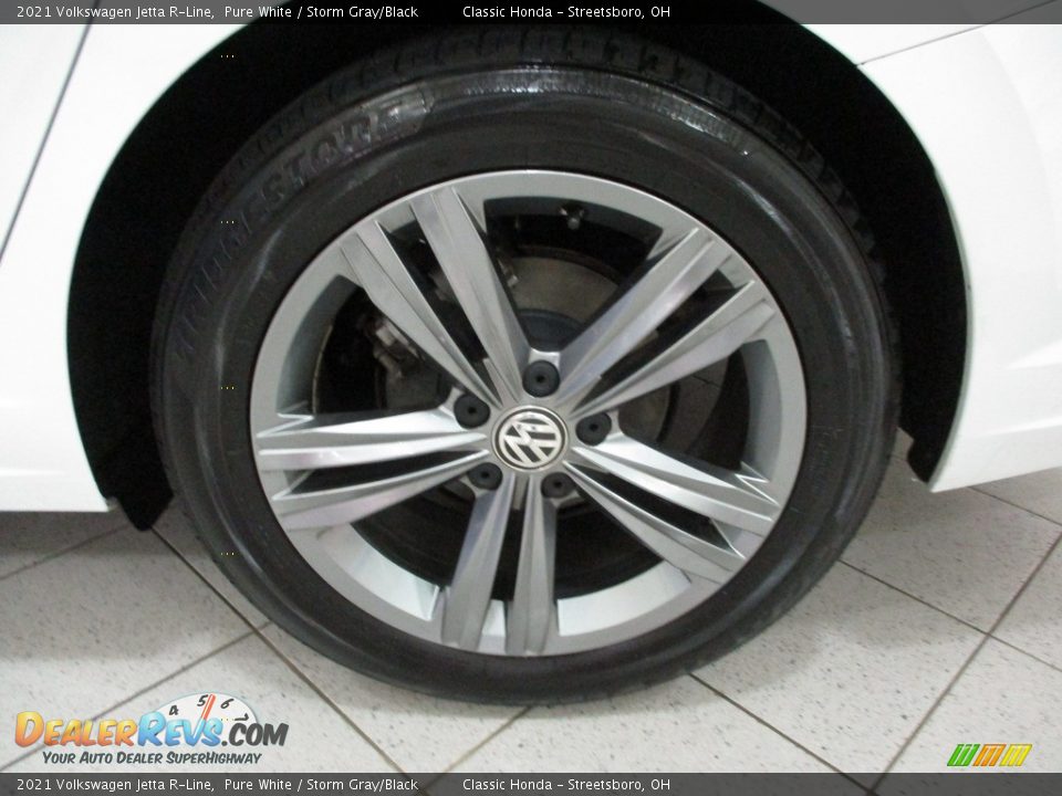 2021 Volkswagen Jetta R-Line Pure White / Storm Gray/Black Photo #12