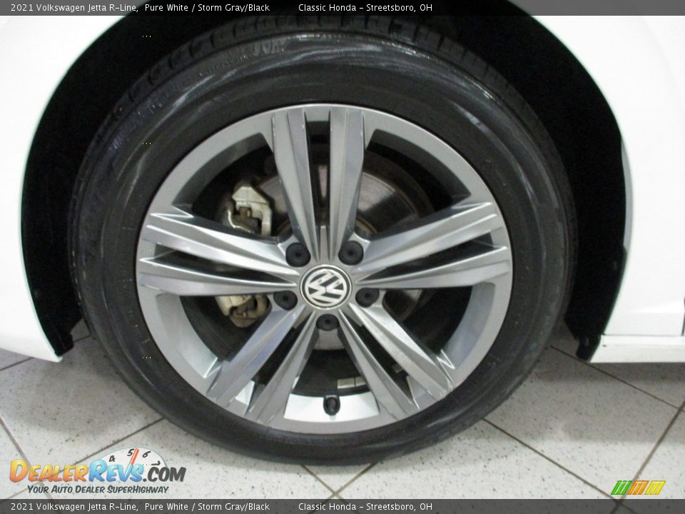 2021 Volkswagen Jetta R-Line Pure White / Storm Gray/Black Photo #13