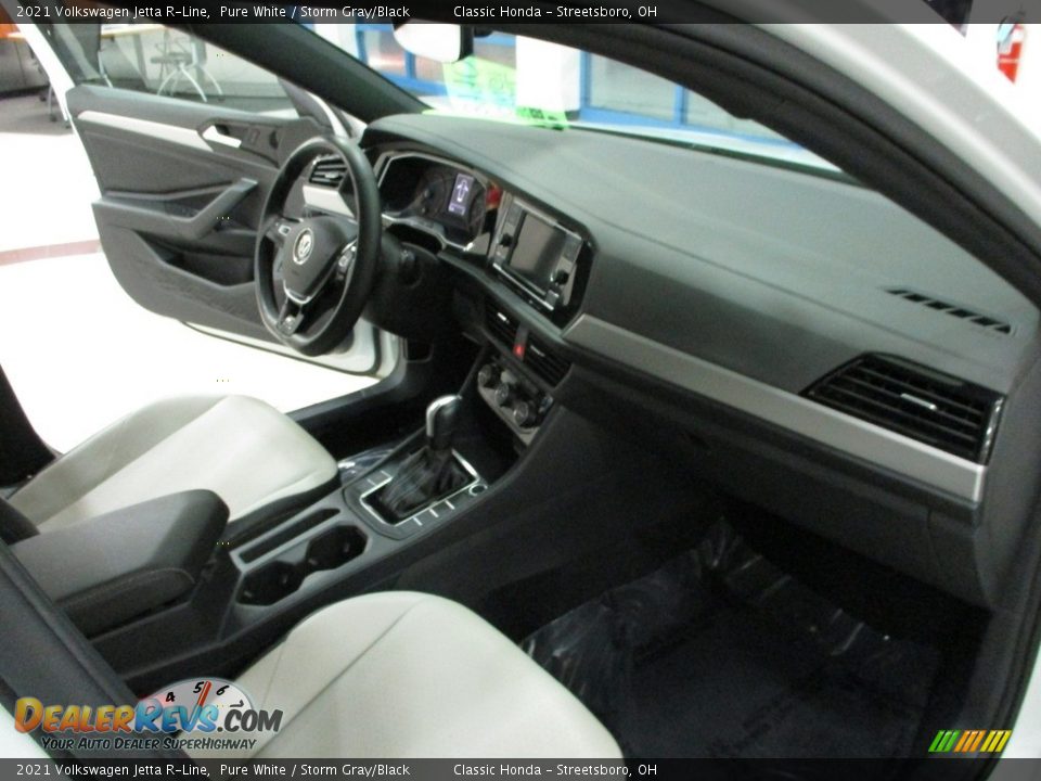 2021 Volkswagen Jetta R-Line Pure White / Storm Gray/Black Photo #16