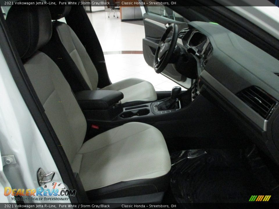 2021 Volkswagen Jetta R-Line Pure White / Storm Gray/Black Photo #17