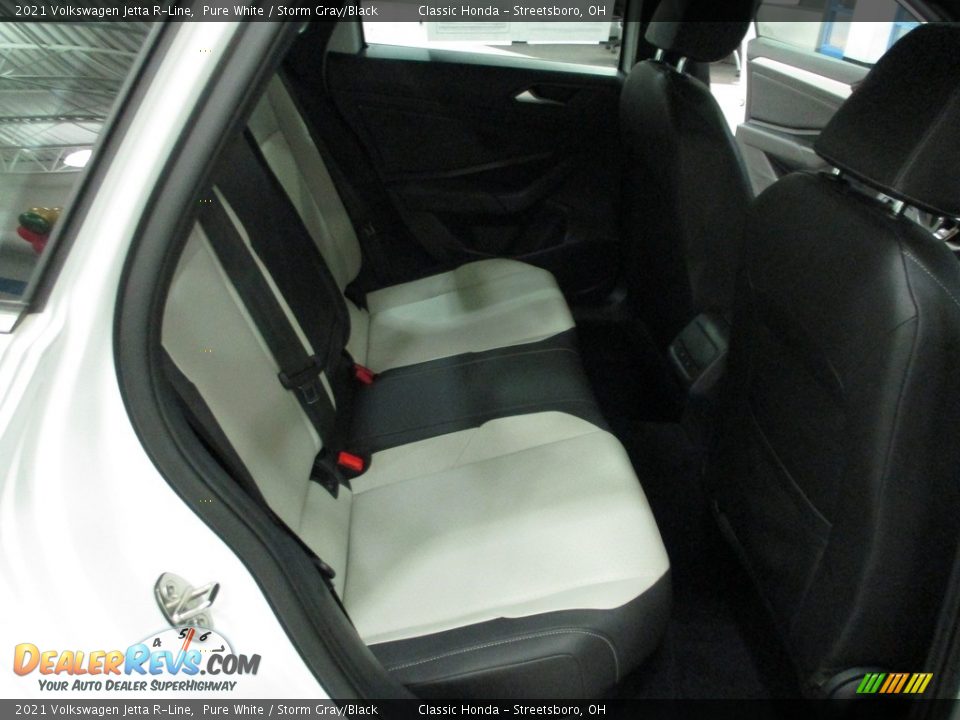 2021 Volkswagen Jetta R-Line Pure White / Storm Gray/Black Photo #21