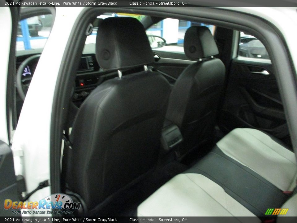2021 Volkswagen Jetta R-Line Pure White / Storm Gray/Black Photo #25