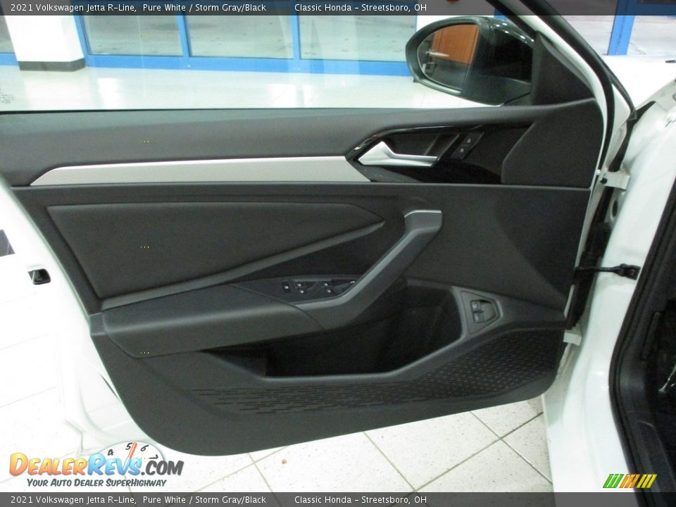 2021 Volkswagen Jetta R-Line Pure White / Storm Gray/Black Photo #27