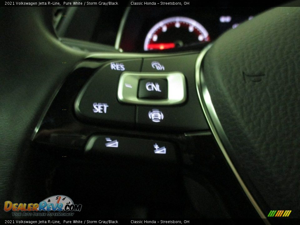2021 Volkswagen Jetta R-Line Pure White / Storm Gray/Black Photo #31