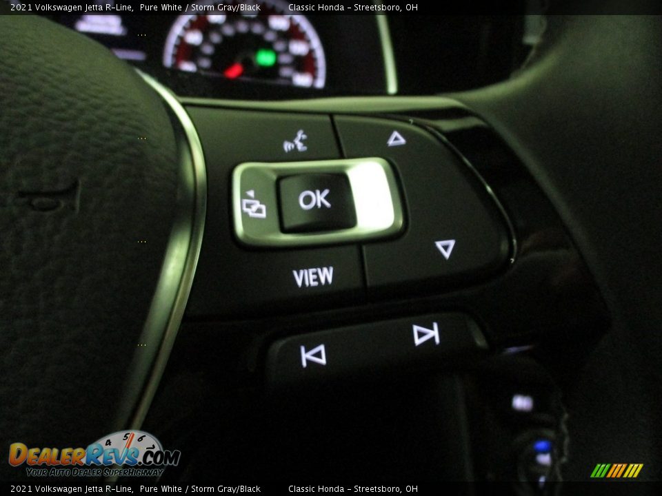 2021 Volkswagen Jetta R-Line Pure White / Storm Gray/Black Photo #32