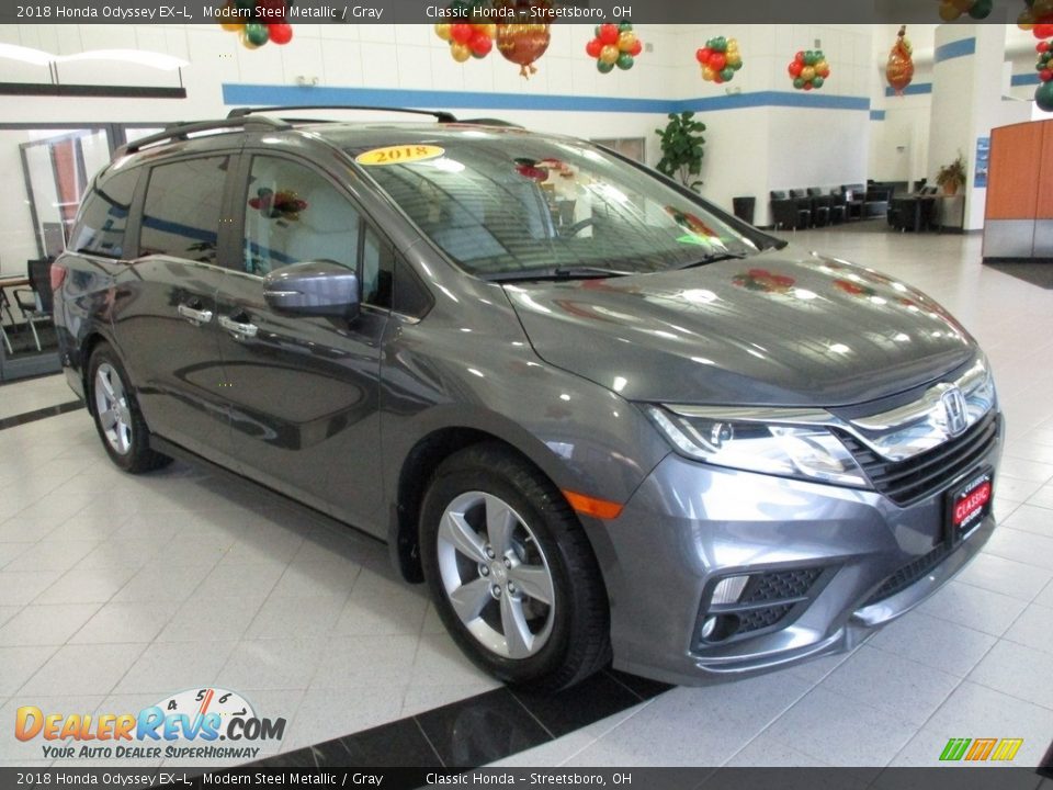 2018 Honda Odyssey EX-L Modern Steel Metallic / Gray Photo #3