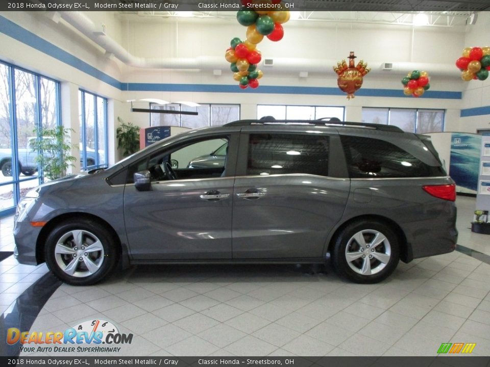 2018 Honda Odyssey EX-L Modern Steel Metallic / Gray Photo #10