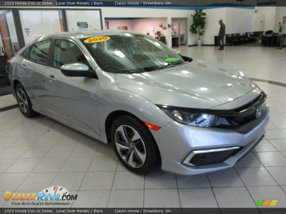 2020 Honda Civic LX Sedan Lunar Silver Metallic / Black Photo #3