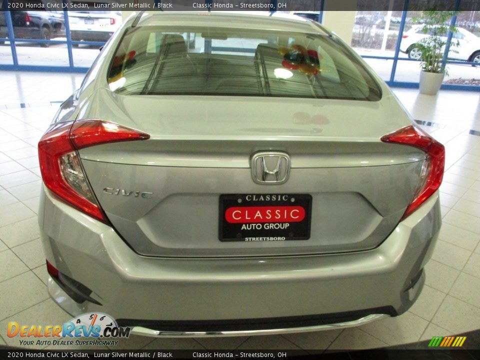 2020 Honda Civic LX Sedan Lunar Silver Metallic / Black Photo #8