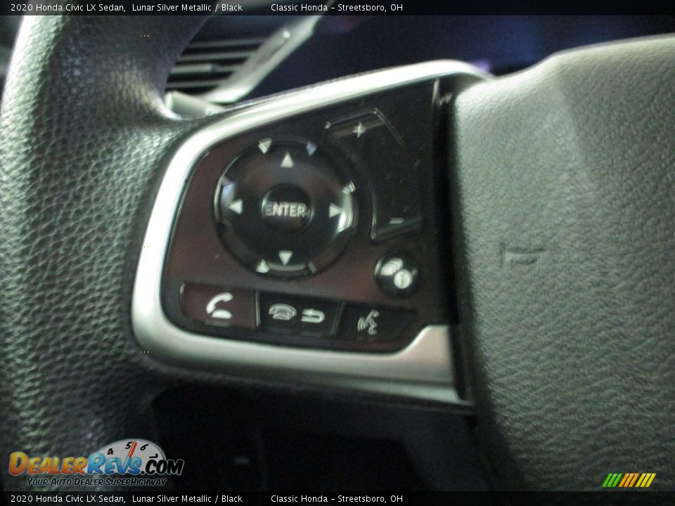 2020 Honda Civic LX Sedan Lunar Silver Metallic / Black Photo #30