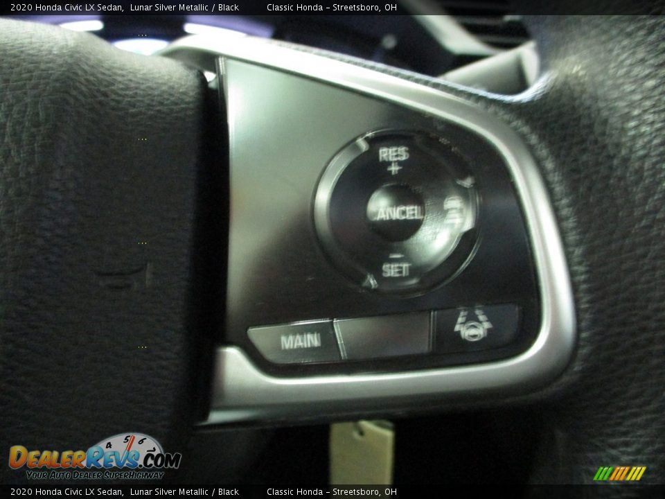 2020 Honda Civic LX Sedan Lunar Silver Metallic / Black Photo #31