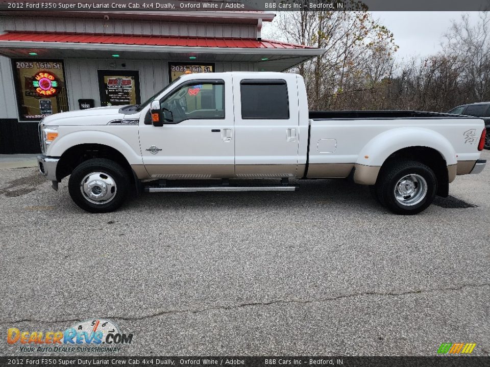 2012 Ford F350 Super Duty Lariat Crew Cab 4x4 Dually Oxford White / Adobe Photo #1
