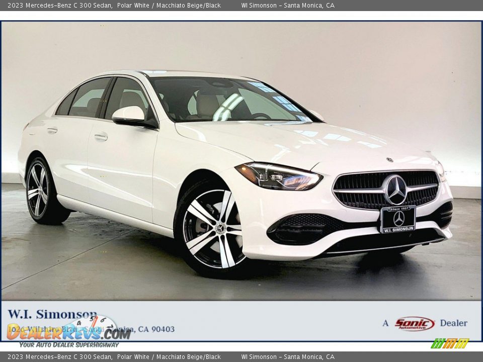 2023 Mercedes-Benz C 300 Sedan Polar White / Macchiato Beige/Black Photo #1