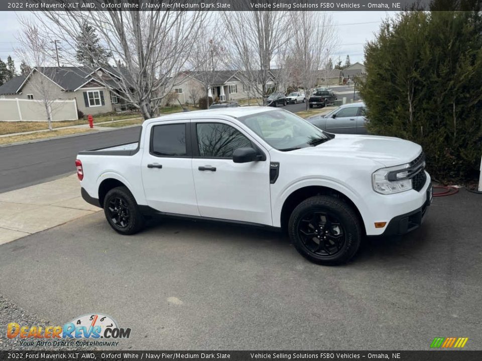 2022 Ford Maverick XLT AWD Oxford White / Navy Pier/Medium Dark Slate Photo #1