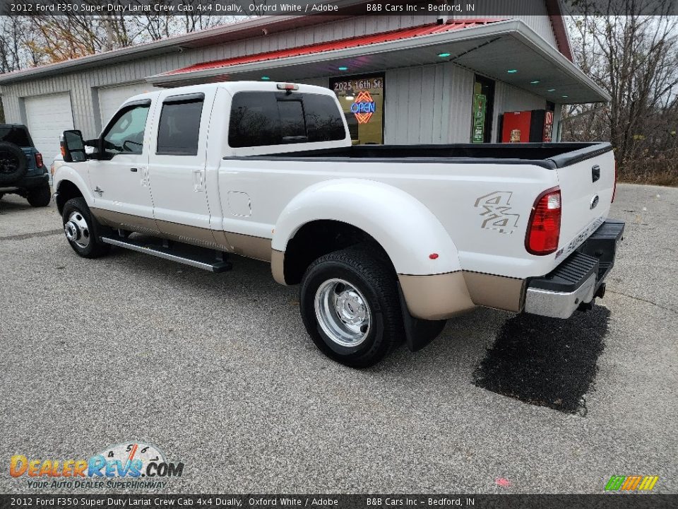 2012 Ford F350 Super Duty Lariat Crew Cab 4x4 Dually Oxford White / Adobe Photo #2