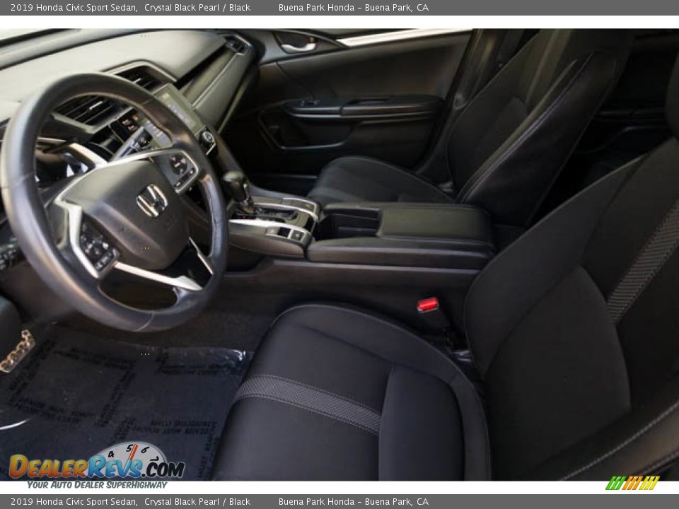 2019 Honda Civic Sport Sedan Crystal Black Pearl / Black Photo #3