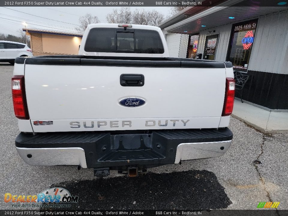 2012 Ford F350 Super Duty Lariat Crew Cab 4x4 Dually Oxford White / Adobe Photo #3