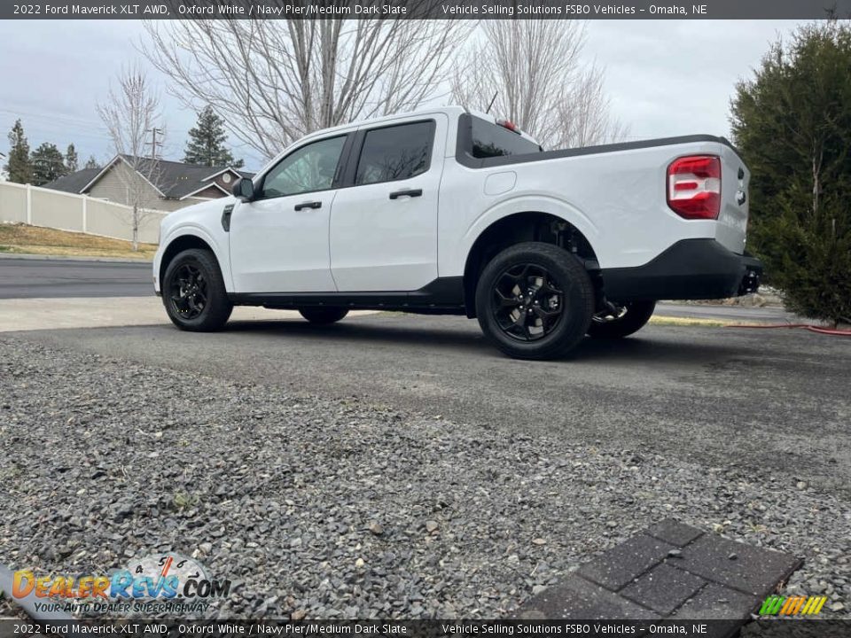 2022 Ford Maverick XLT AWD Oxford White / Navy Pier/Medium Dark Slate Photo #3