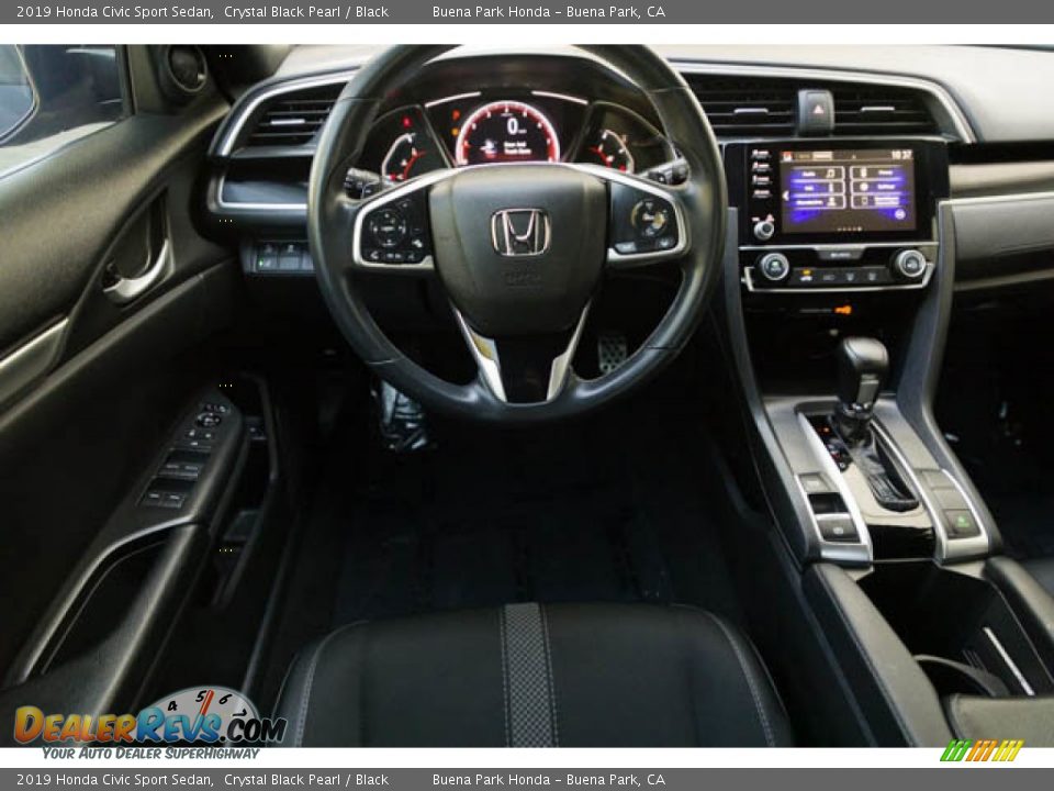 2019 Honda Civic Sport Sedan Crystal Black Pearl / Black Photo #5