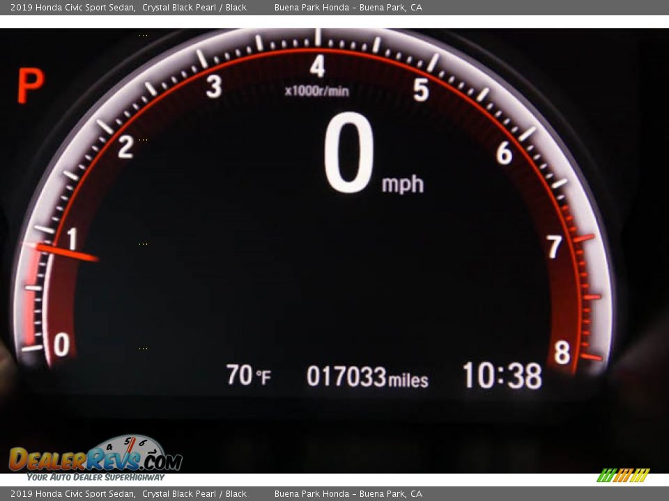 2019 Honda Civic Sport Sedan Crystal Black Pearl / Black Photo #6