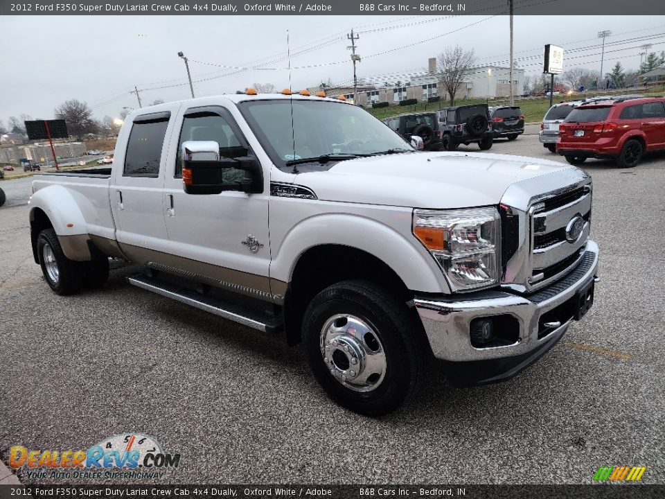 2012 Ford F350 Super Duty Lariat Crew Cab 4x4 Dually Oxford White / Adobe Photo #5