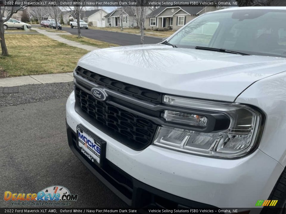 2022 Ford Maverick XLT AWD Oxford White / Navy Pier/Medium Dark Slate Photo #5