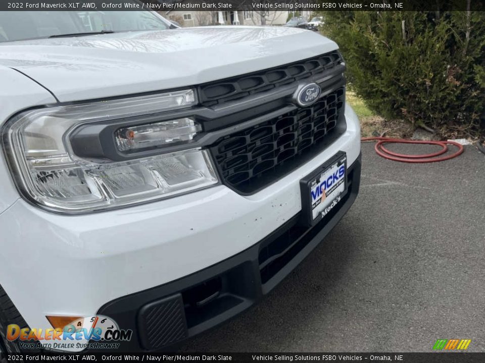 2022 Ford Maverick XLT AWD Oxford White / Navy Pier/Medium Dark Slate Photo #6