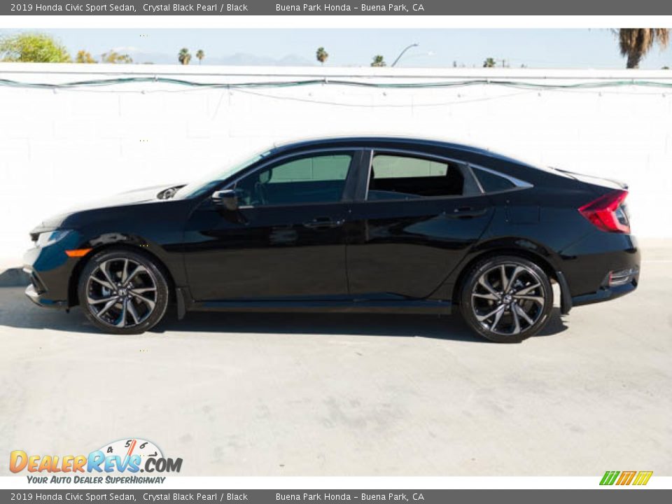 2019 Honda Civic Sport Sedan Crystal Black Pearl / Black Photo #8
