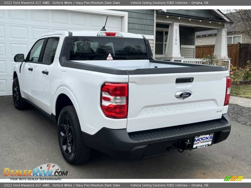 2022 Ford Maverick XLT AWD Oxford White / Navy Pier/Medium Dark Slate Photo #7