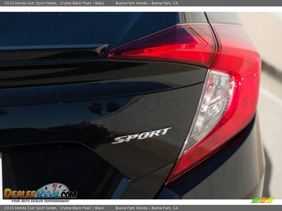 2019 Honda Civic Sport Sedan Crystal Black Pearl / Black Photo #11