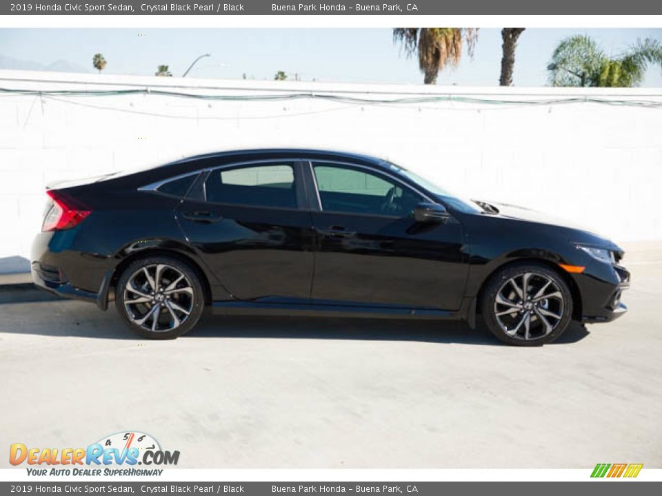 2019 Honda Civic Sport Sedan Crystal Black Pearl / Black Photo #12