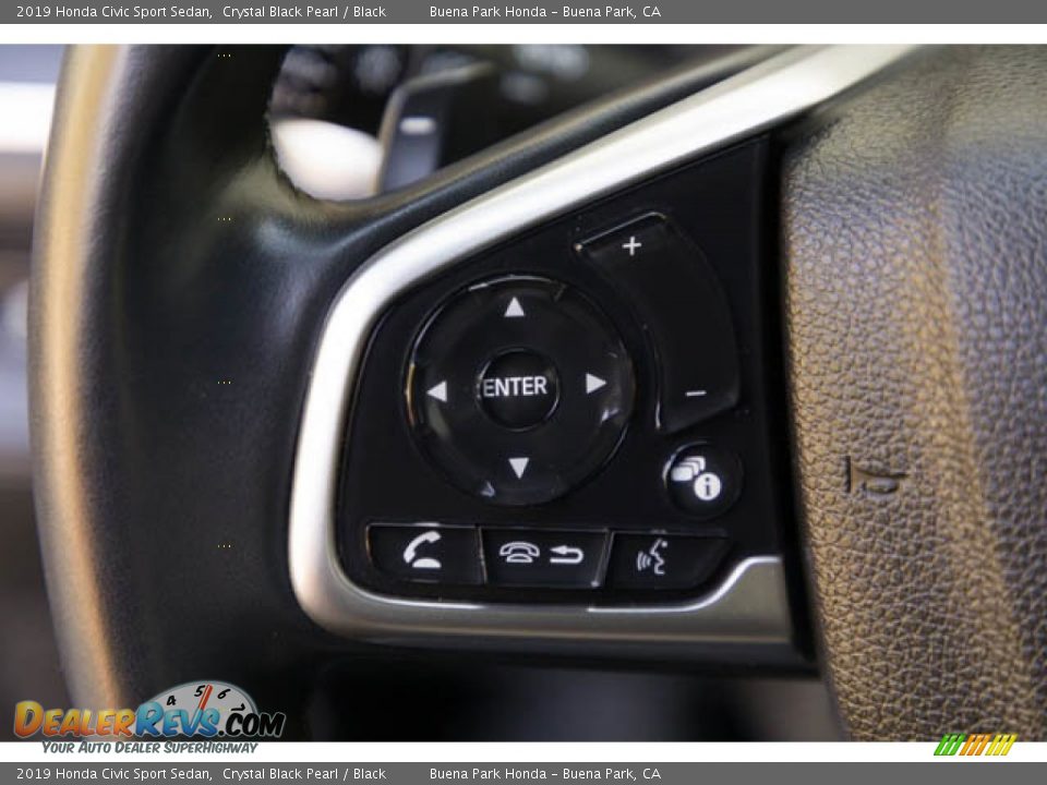 2019 Honda Civic Sport Sedan Crystal Black Pearl / Black Photo #14