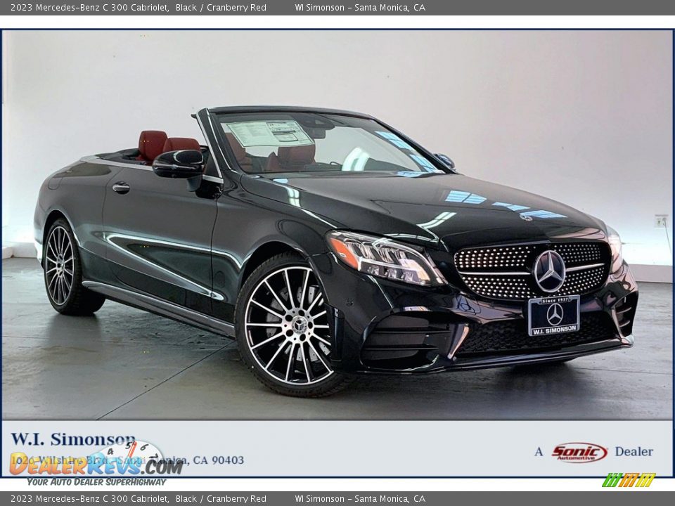 2023 Mercedes-Benz C 300 Cabriolet Black / Cranberry Red Photo #1