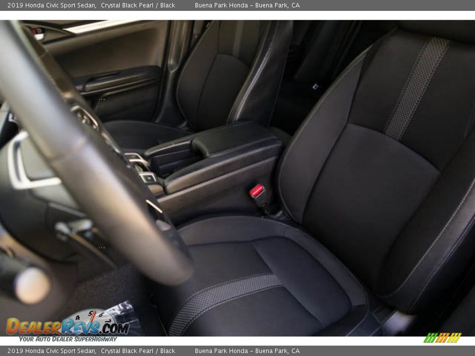 2019 Honda Civic Sport Sedan Crystal Black Pearl / Black Photo #17