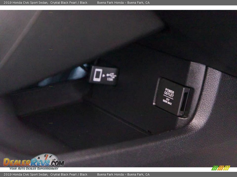 2019 Honda Civic Sport Sedan Crystal Black Pearl / Black Photo #23