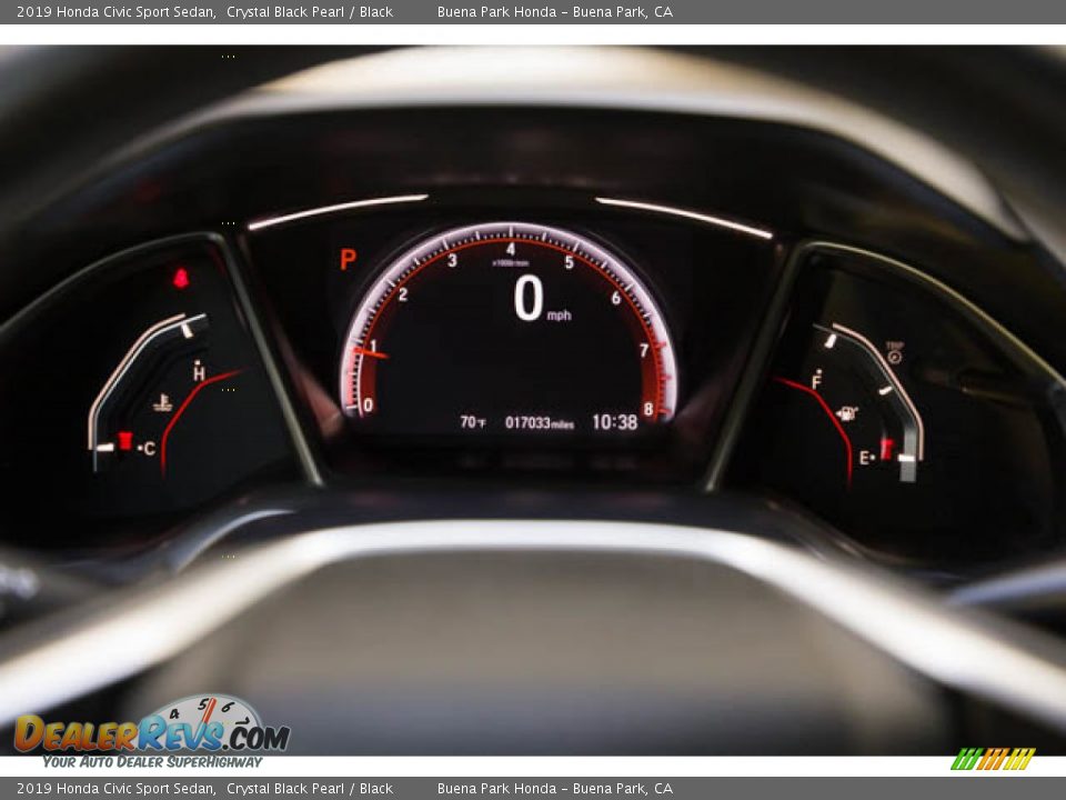 2019 Honda Civic Sport Sedan Crystal Black Pearl / Black Photo #27