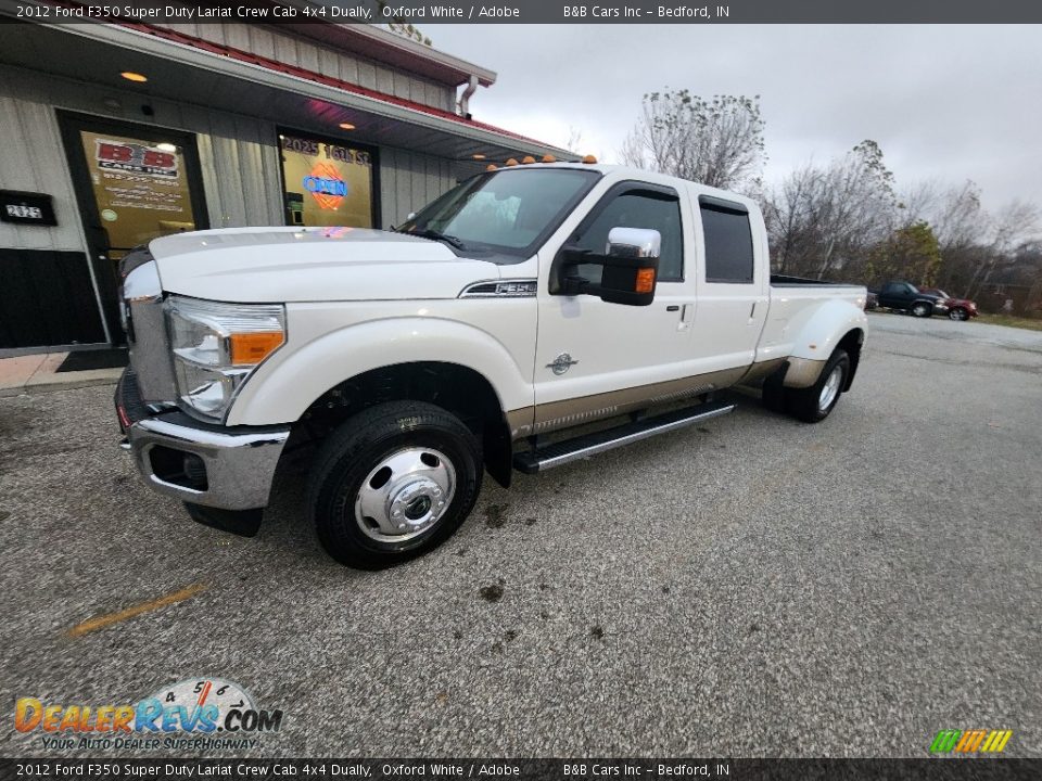 2012 Ford F350 Super Duty Lariat Crew Cab 4x4 Dually Oxford White / Adobe Photo #33