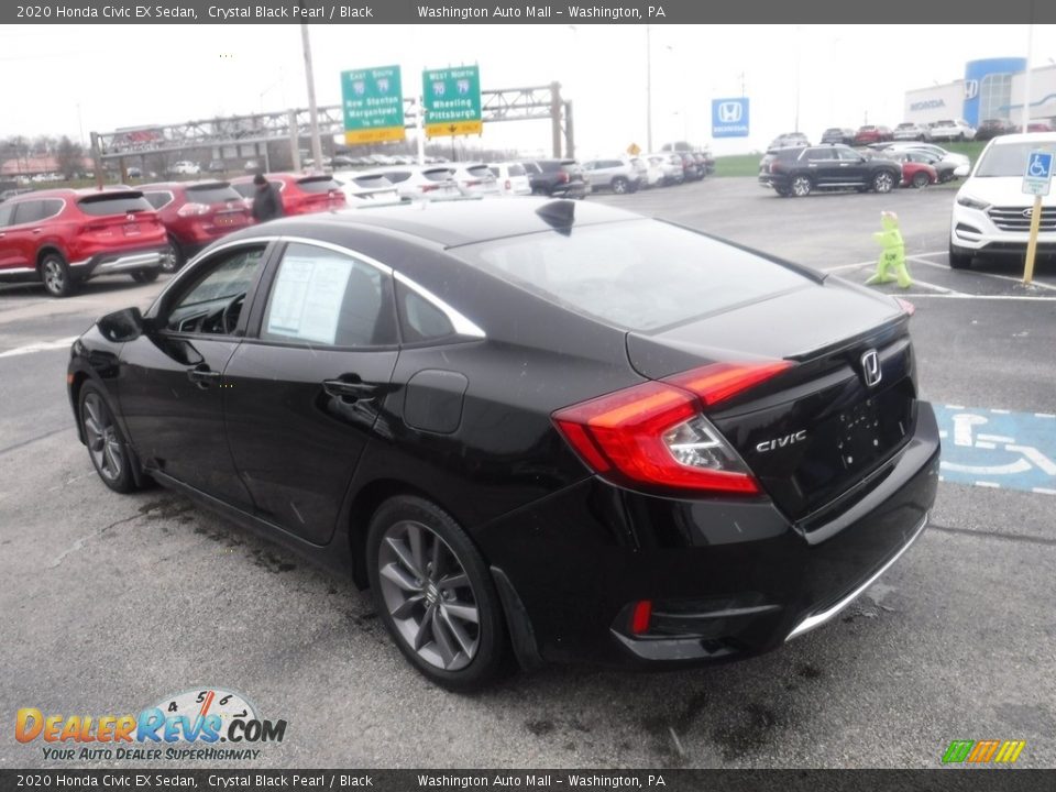 2020 Honda Civic EX Sedan Crystal Black Pearl / Black Photo #8